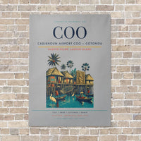 Thumbnail for Cadjehoun Airport COO — Cotonou vertical canvas print - no frame - light gray background