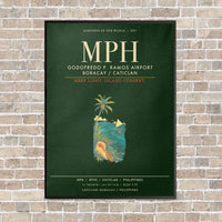 Thumbnail for Godofredo P Ramos Airport Boracay Caticlan MPH - Canvas Framed - Dark Green