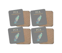 Thumbnail for Glacier Park International Airport (FCA) design on gray 4 pieces set coaster