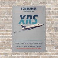 Thumbnail for Bombardier Global Express XRS vertical canvas print - no frame - light gray background