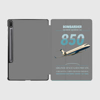 Thumbnail for Bombardier Challenger 850 design on gray samsung tablet tablet case