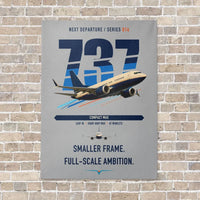 Thumbnail for Boeing 737 MAX 7 vertical canvas print - no frame - light gray background