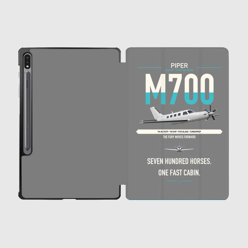 Piper M700 Fury design on gray samsung tablet tablet case