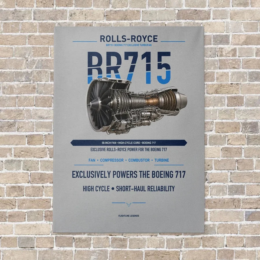 BR715 vertical canvas print - no frame - light gray background