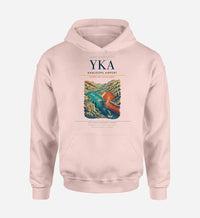 Thumbnail for Kamloops Airport (YKA) design on pink hoodie single-side print