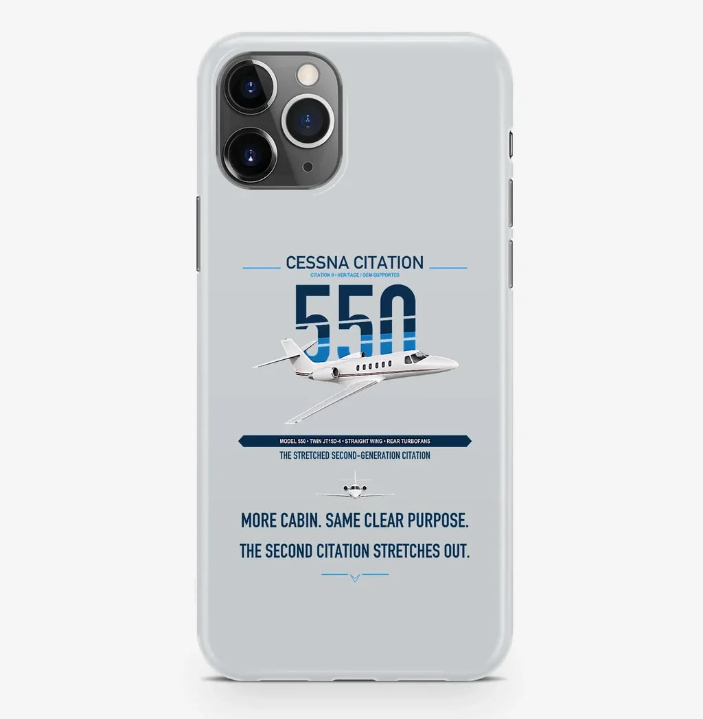 Cessna Citation 550 - Citation II design on light gray magsafe iphone case, for iPhone Pro Max
