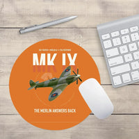 Thumbnail for Supermarine Spitfire Mk IX design on orange round mouse pad