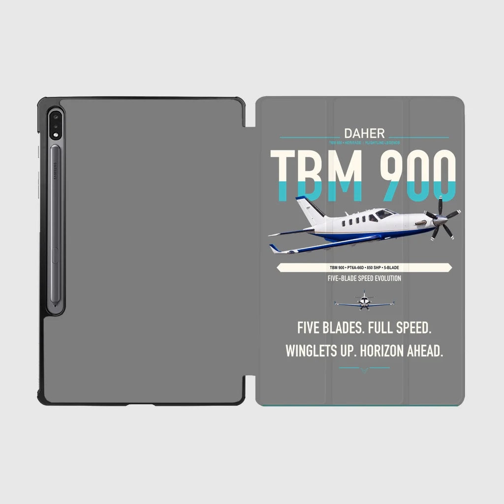 Daher TBM 900 design on gray samsung tablet tablet case