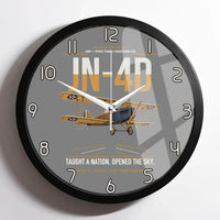 Thumbnail for Curtiss JN-4D Jenny design on gray framed wall clock