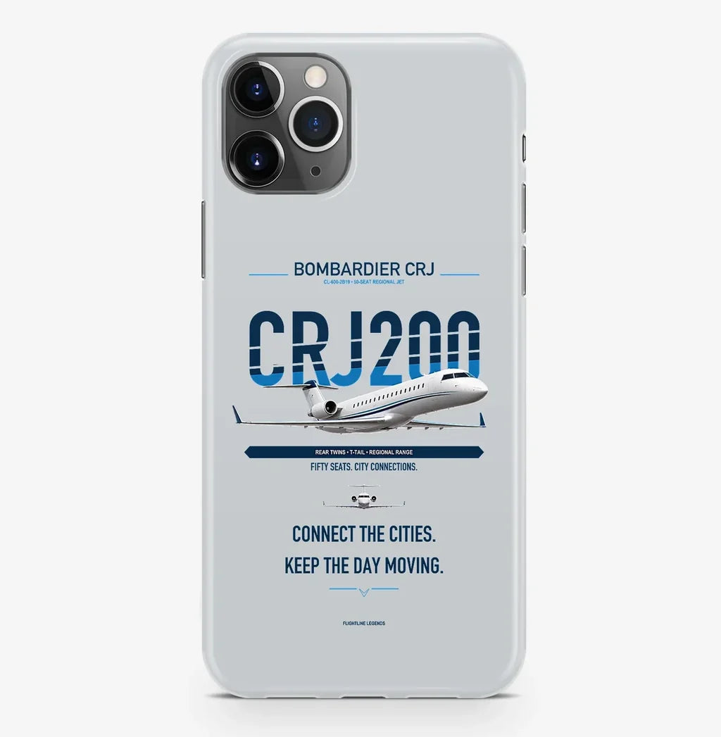 CRJ200 Case ProMax design on light gray iphone case promax