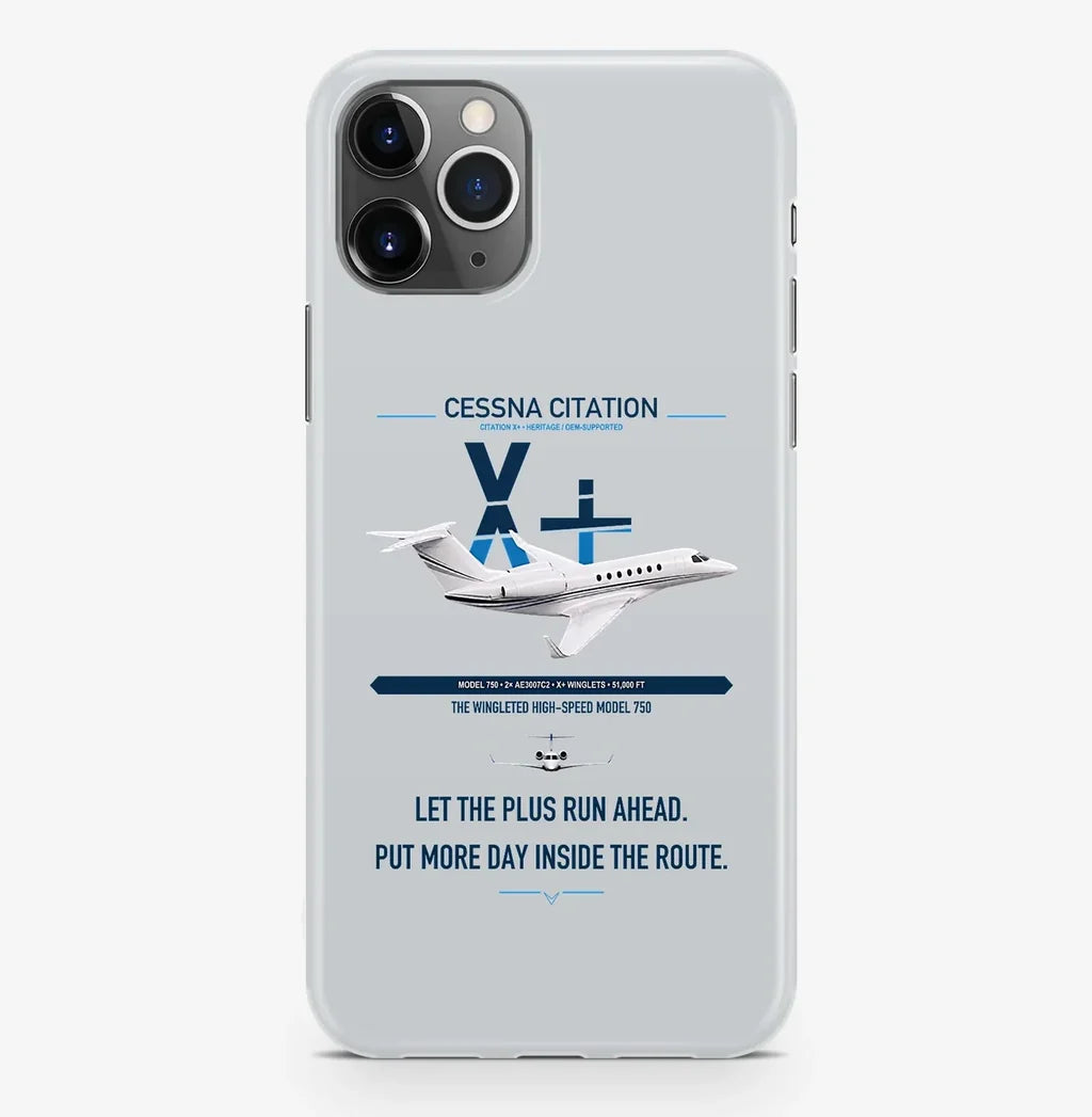 Cessna Citation X+ design on light gray magsafe iphone case, for iPhone Pro Max