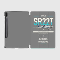 Thumbnail for Cirrus SR22T design on gray samsung tablet tablet case