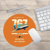 Thumbnail for Boeing 767-300ER design on orange round mouse pad