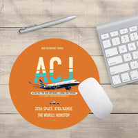 Thumbnail for Airbus ACJ350 / exact ACJ350-900 design on orange round mouse pad