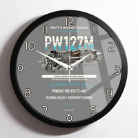 Thumbnail for PW127M design on gray framed wall clock