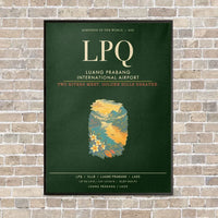 Thumbnail for Luang Prabang International Airport LPQ - Canvas Framed - Dark Green