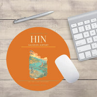 Thumbnail for Sacheon Airport (HIN) design on orange round mouse pad