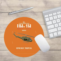 Thumbnail for Bell UH-1H Iroquois design on orange round mouse pad