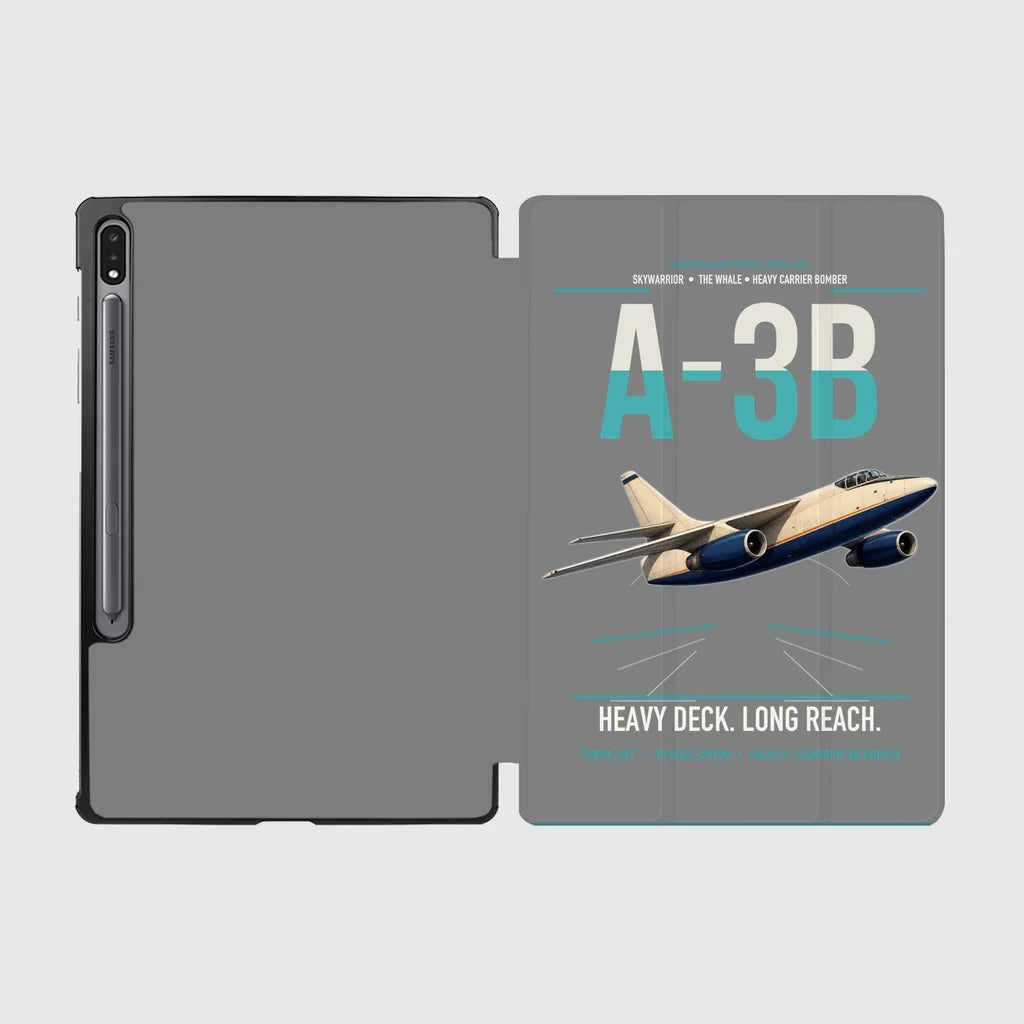 A-3B Skywarrior design on gray samsung tablet tablet case