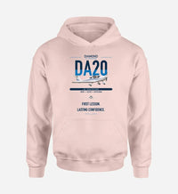Thumbnail for Diamond DA20 design on pink double-side hoodie, single-side print