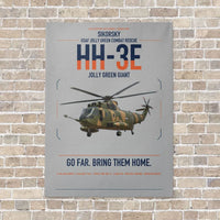 Thumbnail for Sikorsky HH-3E Jolly Green Giant vertical canvas print - no frame - light gray background
