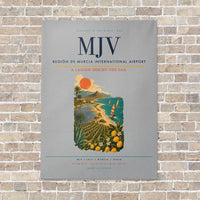 Thumbnail for Región de Murcia International Airport MJV vertical canvas print - no frame - light gray background