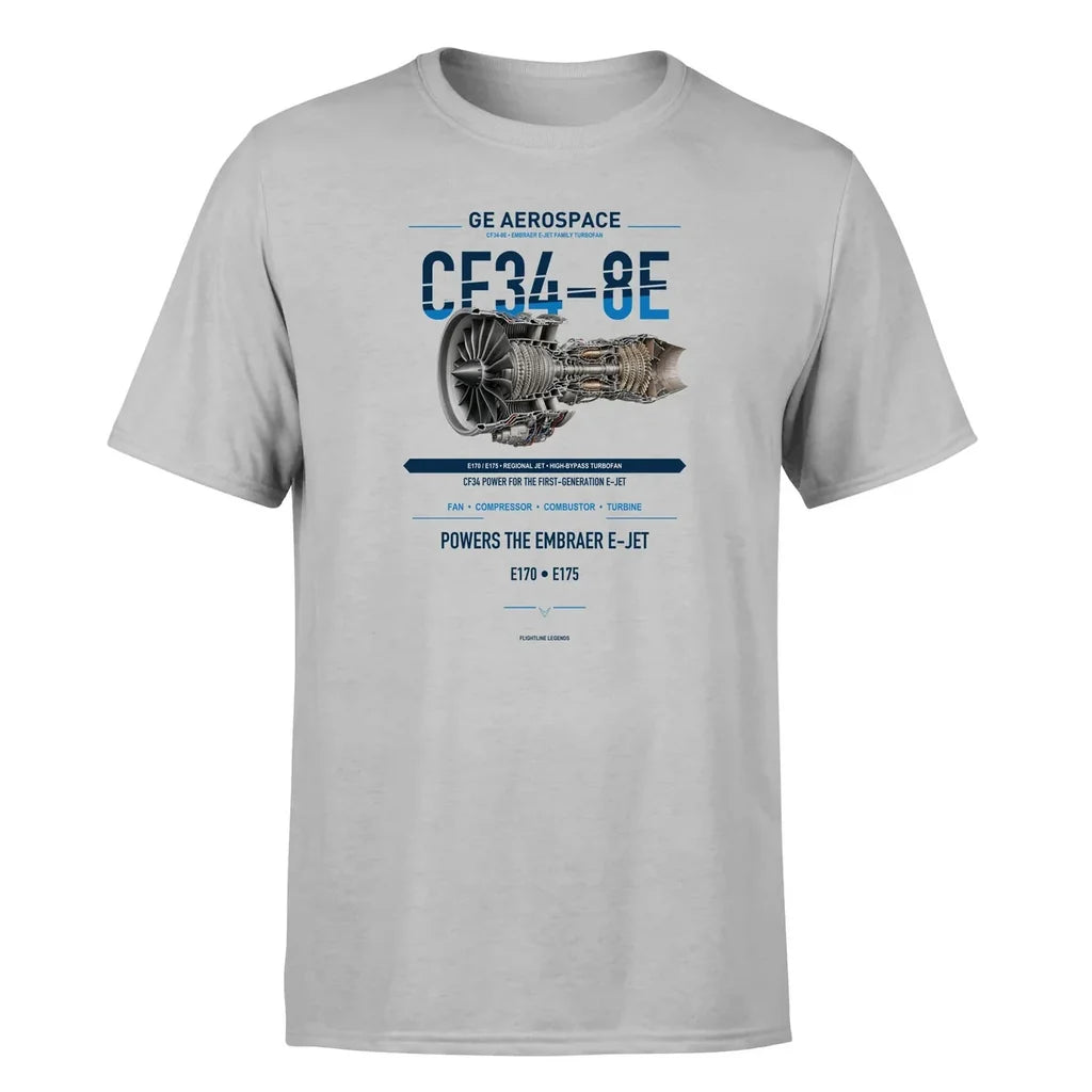 CF34-8E design on light gray single side