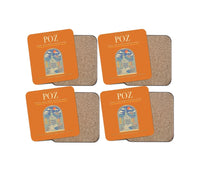 Thumbnail for Poznan - awica Henryk Wieniawski Airport POZ Coaster 4-Pieces-Set - Orange