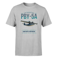 Thumbnail for PBY-5A Catalina design on light gray double-side t-shirt, single-side print