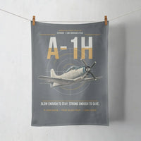 Thumbnail for A-1H Skyraider design on gray towel