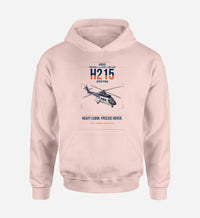 Thumbnail for Airbus H215 design on pink double-side hoodie, single-side print