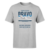 Thumbnail for Cessna Citation Bravo design on light gray double-side t-shirt, single-side print