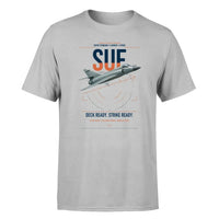 Thumbnail for Dassault Super Étendard design on light gray t-shirt, single-side print