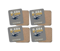 Thumbnail for B-58A Hustler design on gray 4 pieces set coaster
