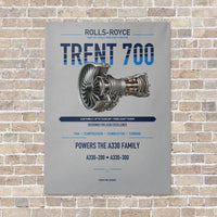 Thumbnail for TRENT 700 vertical canvas print - no frame - light gray background