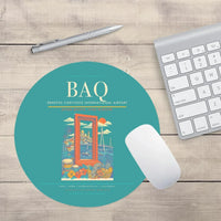 Thumbnail for Ernesto Cortissoz International Airport BAQ Mouse-Pad Round - Turquoise