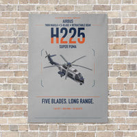 Thumbnail for Airbus H225 vertical canvas print - no frame - light gray background