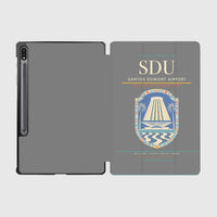 Thumbnail for Santos Dumont Airport (SDU) design on gray samsung tablet tablet case
