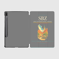 Thumbnail for Sibiu International Airport (SBZ) design on gray samsung tablet tablet case