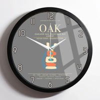 Thumbnail for Oakland San Francisco Bay Airport OAK Wall-Clock Framed - Gray
