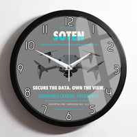 Thumbnail for ACSL SOTEN design on gray framed wall clock