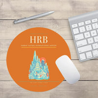 Thumbnail for Harbin Taiping International Airport (HRB) design on orange round mouse pad