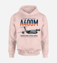 Thumbnail for Airbus A400M Atlas design on pink double-side hoodie, single-side print