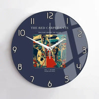 Thumbnail for VINTAGE G4124 - The Red Carpet Gate - Designed Wall Clocks design on navyblue no-frame
