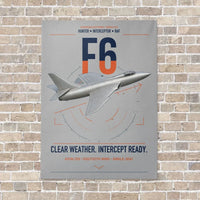 Thumbnail for Hawker Hunter F6 vertical canvas print - no frame - light gray background