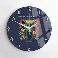 Thumbnail for VINTAGE G4216 - The Sleeper Berth - Designed Wall Clocks design on navyblue no-frame