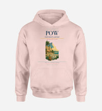 Thumbnail for Portorož Airport (POW) design on pink hoodie single-side print