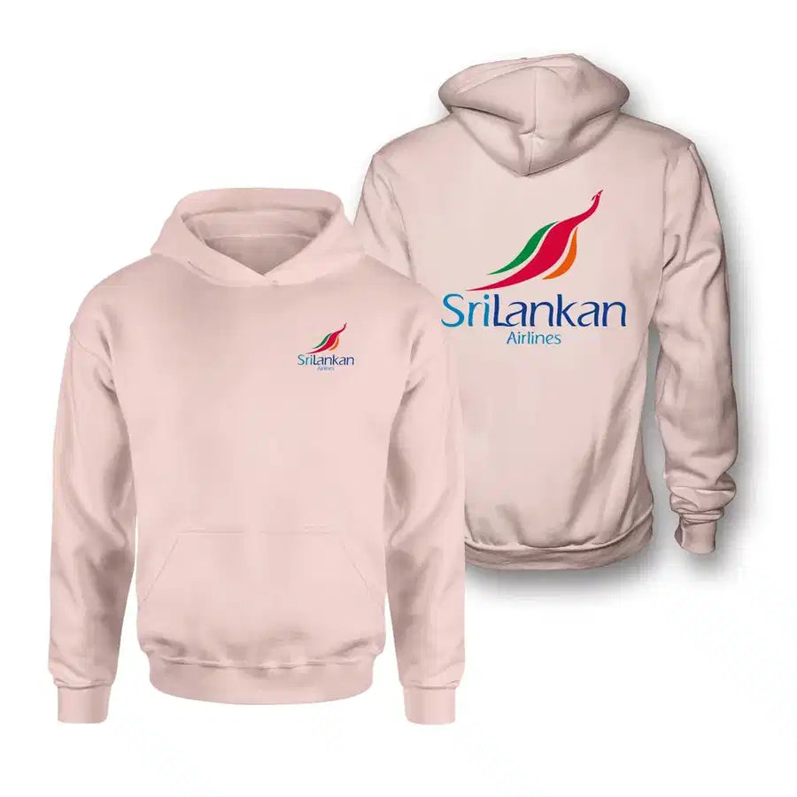 Sri Lankan Airlines logo on pink double side hoodie