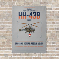 Thumbnail for Kaman HH-43B Huskie vertical canvas print - no frame - light gray background