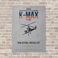 Thumbnail for Kaman K-1200 K-MAX vertical canvas print - no frame - light gray background